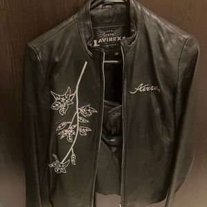 Vintage Avirex ladies leather skirt outfit